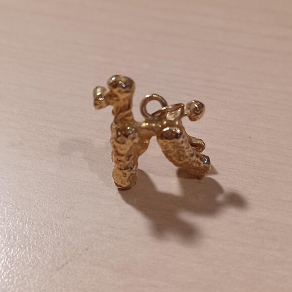 Unknown Jewelry - 14K Gold Poodle Charm For Bracelet Vintage
